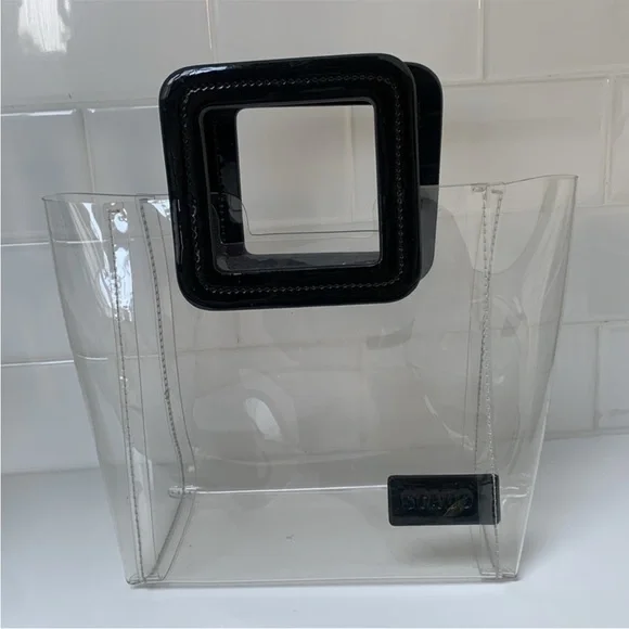 Staud Transparent Clear PVC Mini Shirley Multicolored Beaded Pouch Handbag Bag - Picture 7 of 14